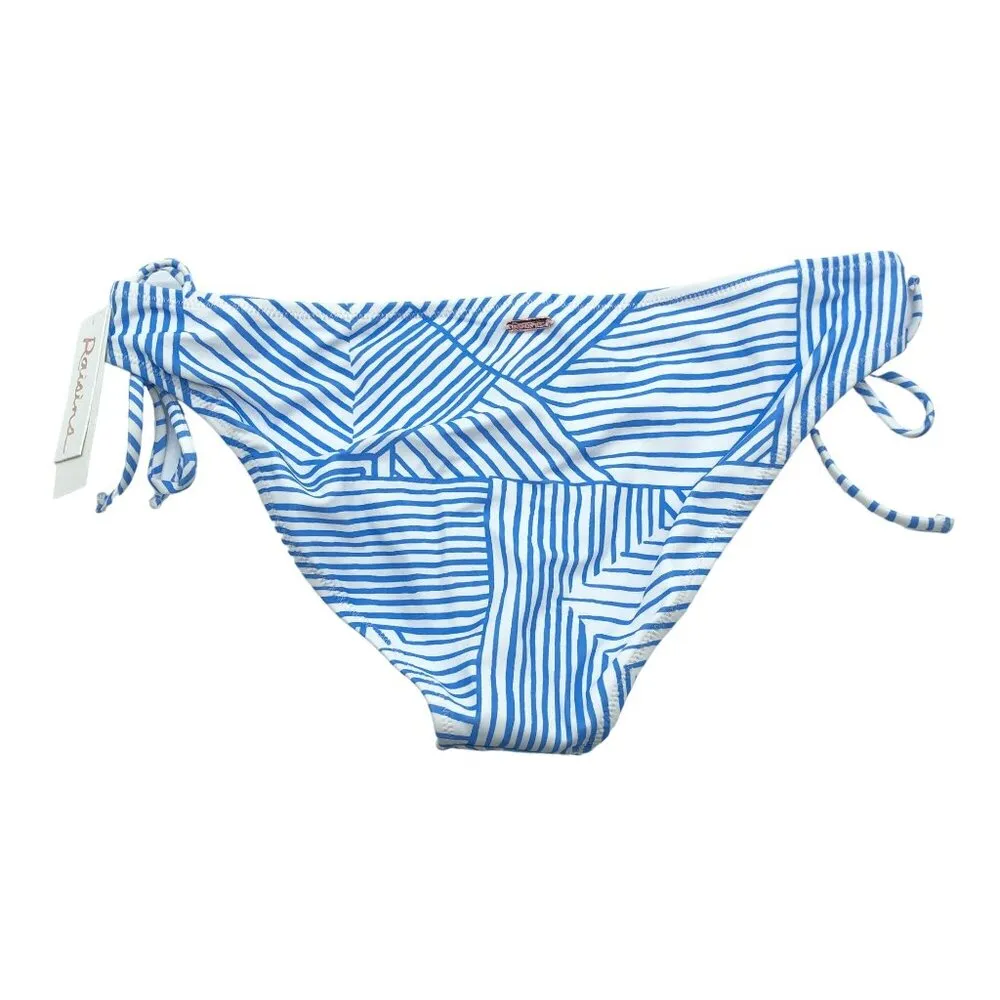 Raisins Sweet Bikini Swim Bottom Side Tie Striped Blue White XL - Image 4