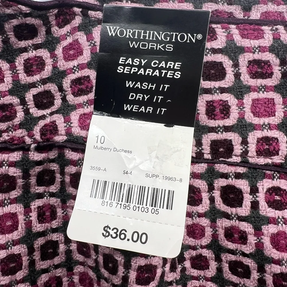 Worthington 10 mulberry duchess new skirt professional casual work office - Image 6