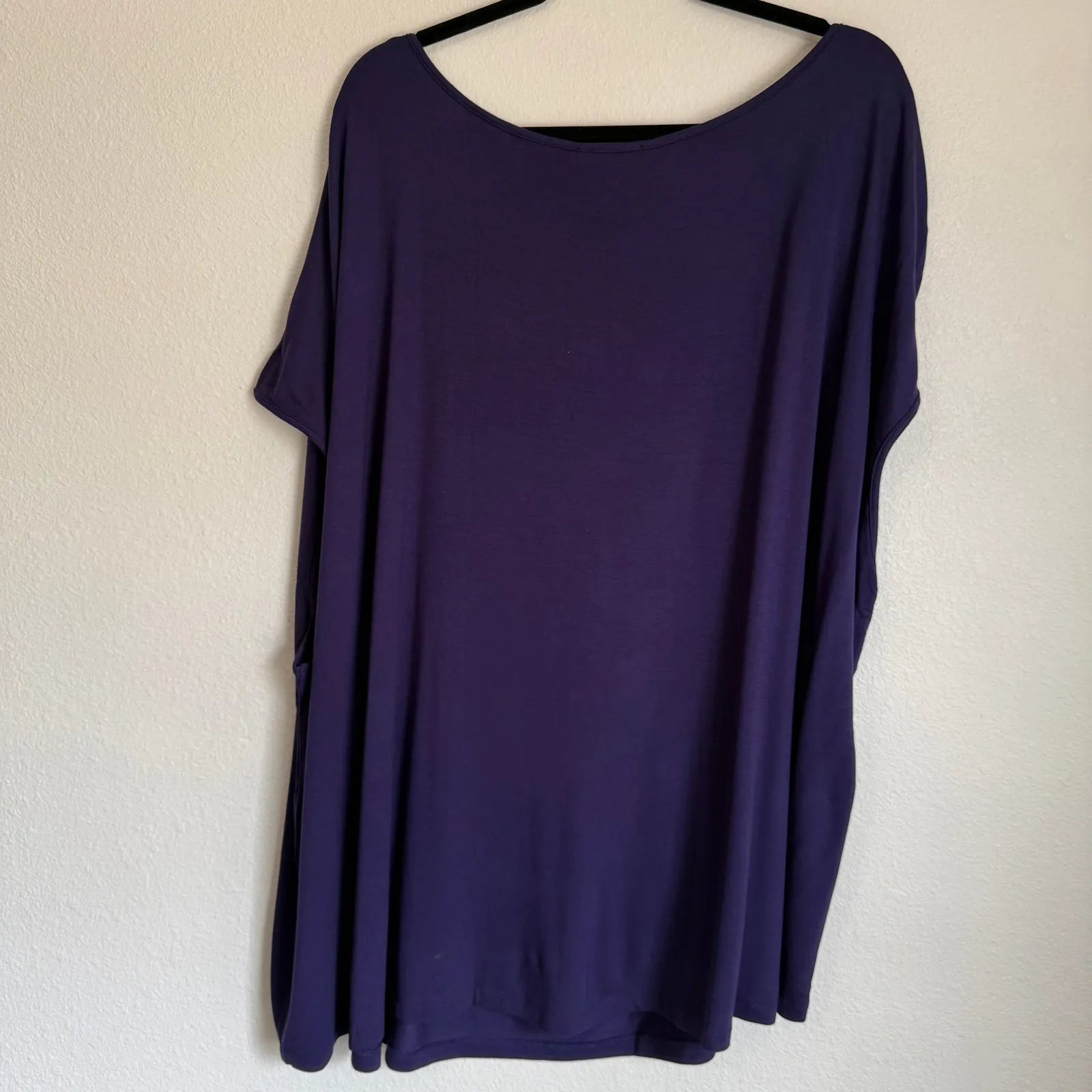 NWT Universal Standard Plus Size 6X Estella Liquid Jersey Knot Top Cosmic Purple - Image 3