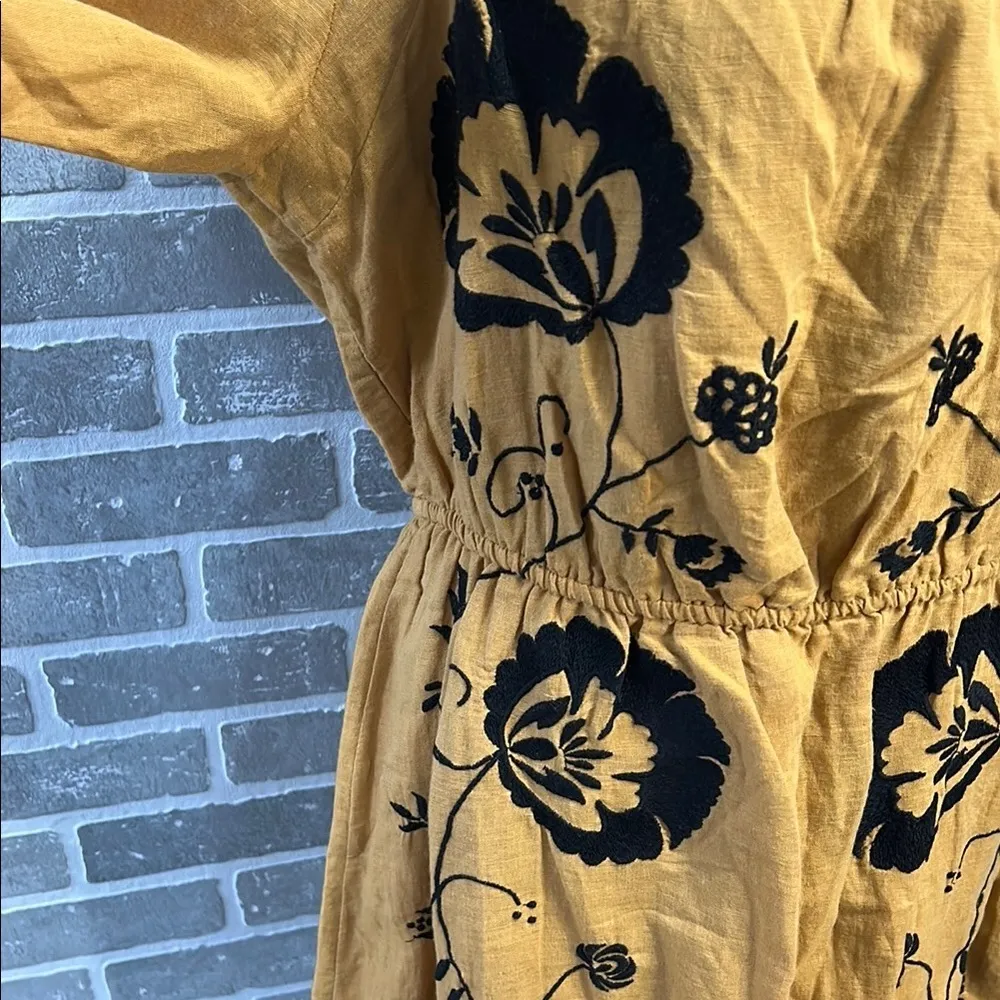 Revolve‎ Tularosa Keelan Linen Long Sleeve Embroidered Mini Dress Curry
Yellow L - Image 7