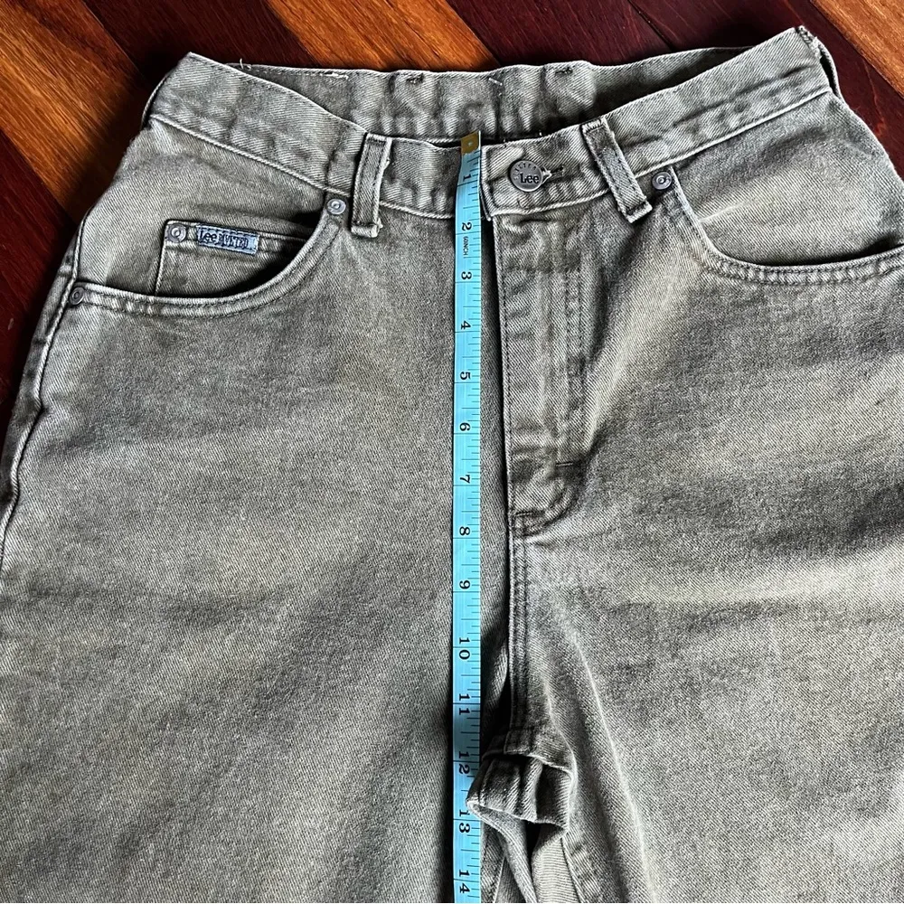 VINTAGE  RIVETED MOM JEANS GREEN - Image 8