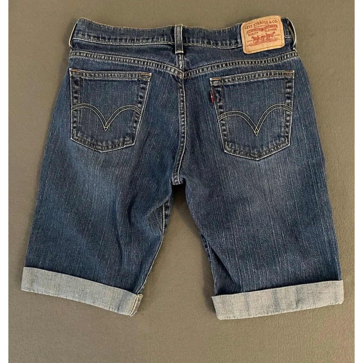 Levis 515 Jean Shorts Womens 28x11 Blue Bermuda Medium Wash Walking Jorts Tag 8 - Image 2