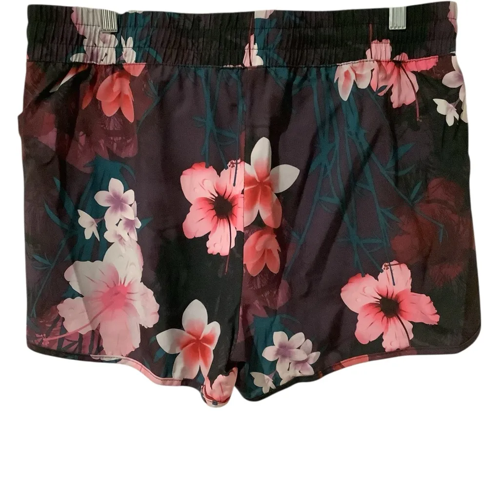 Velocity Black and Pink Hawaiian 🌺 Floral Athletic Shorts. Size L Size L - Image 5
