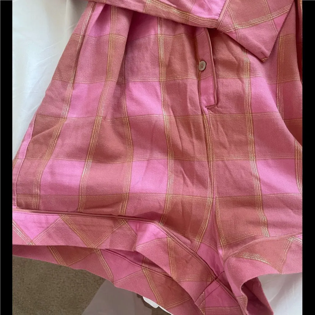 NWT VICTORIA’S SECRET FLANNEL PAJAMA ROMPER S - Image 2