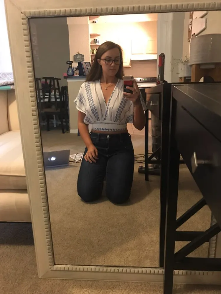 Papaya White Crop Top - Image 2