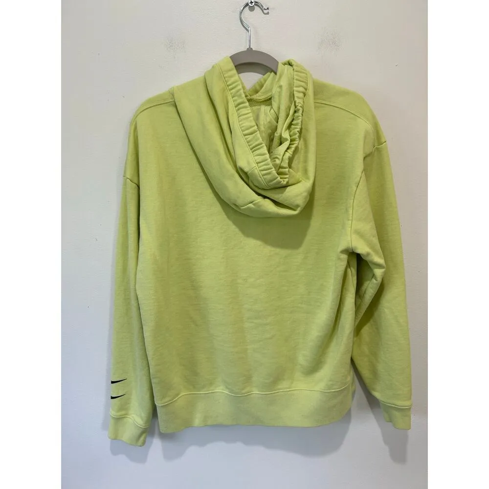 Nike hoodie yellow big logo on front size M - Image 3