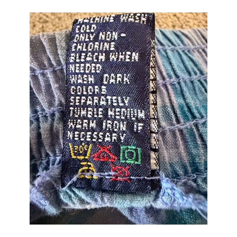 Vintage GAP 90s Blue Plaid Cotton Tapered Pants Size L - Image 6