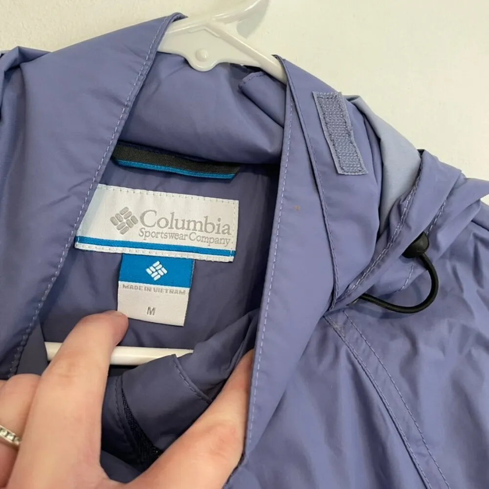 COLUMBIA Switchback II Jacket Solid Periwinkle Purple Blue Windbreaker Active M - Image 4