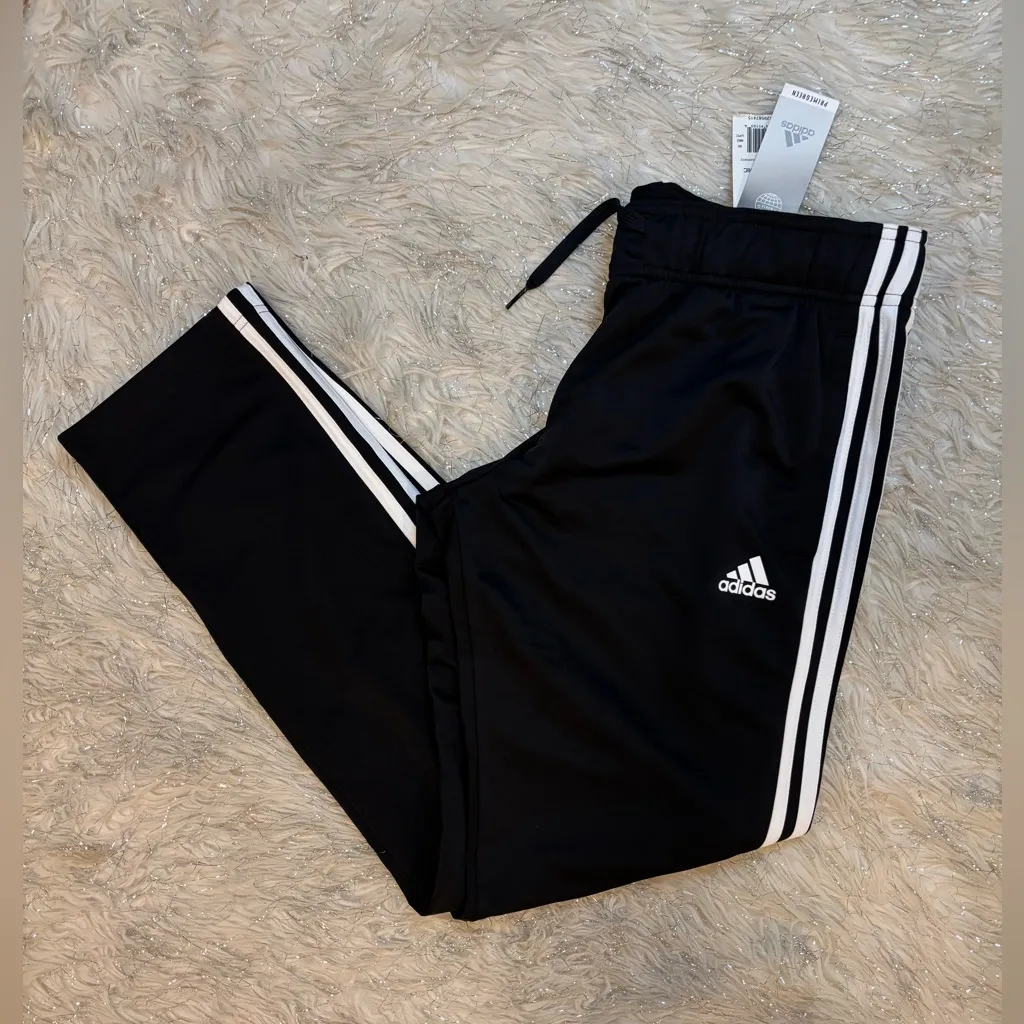 Adidas Black Women’s 3 Stripes Sports  Track Joggers Size M - Image 7