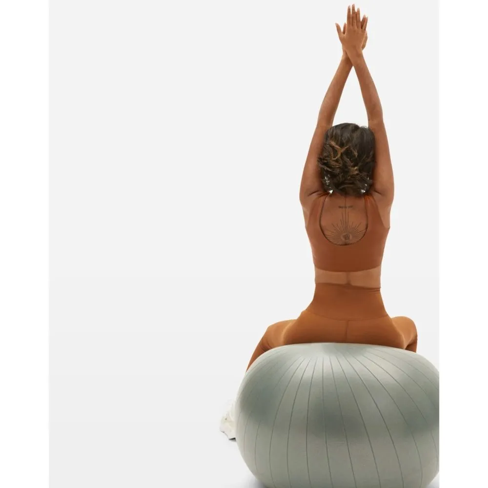 Everlane Womens The Perform Bra Sports Bra Stretch Activewear Copper Brown XS - Image 2