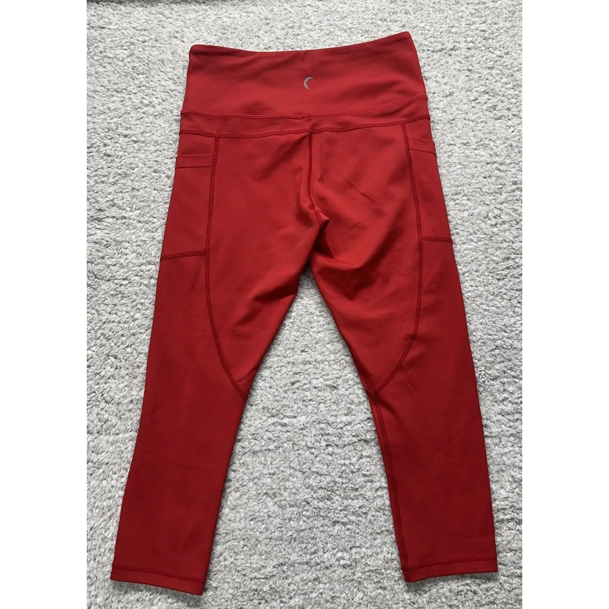 Zyia Active Red Tight Cropped Pocket Stretch Leggings‎ Yoga Athletic Size 4 - Image 4