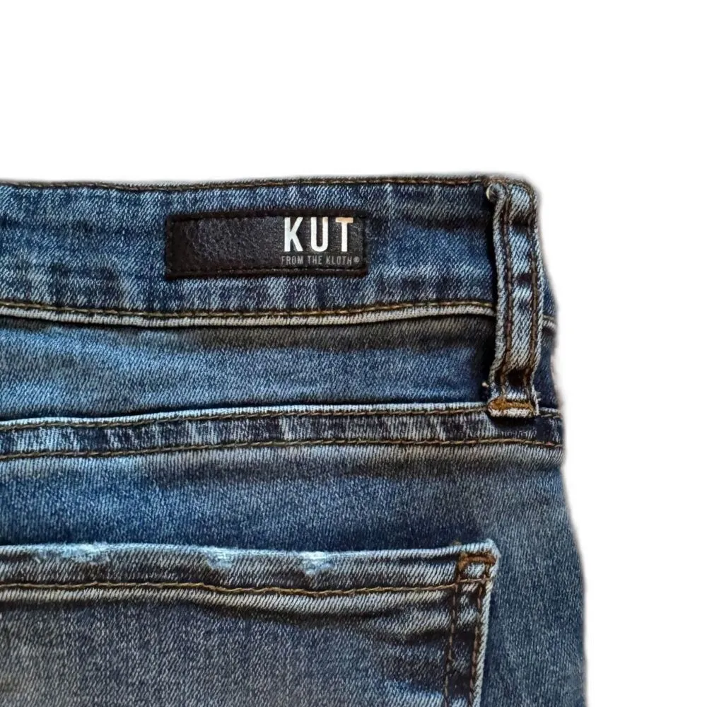 KUT from the Kloth | Catherine Boyfriend Jeans Medium Wash Size 2 Distressed - Image 6