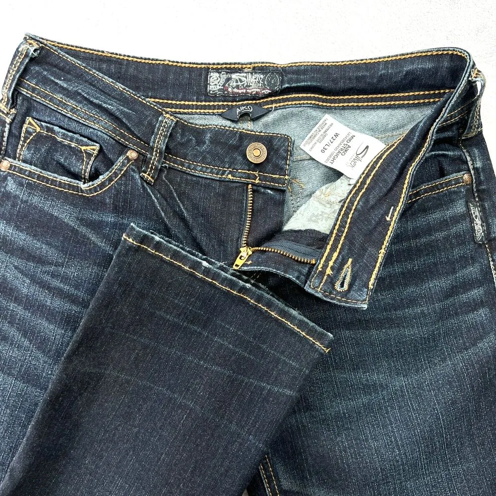 Silver Jeans Co. Aiko Mid Rise‎ Straight Leg Jeans Women's 27/30 Western - Image 2
