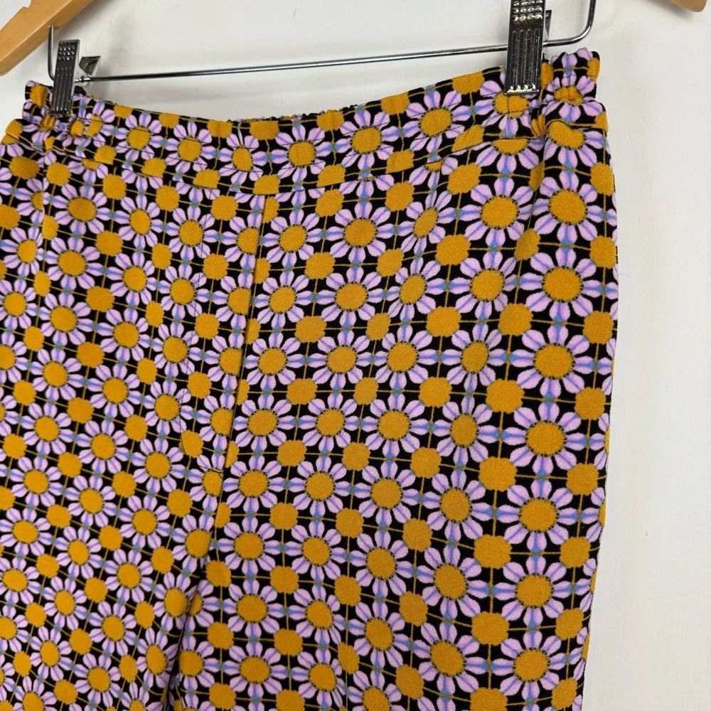 Urban Outfitters Colette Wide Leg Trouser Pants Sz Small 70s Floral Retro - Image 6