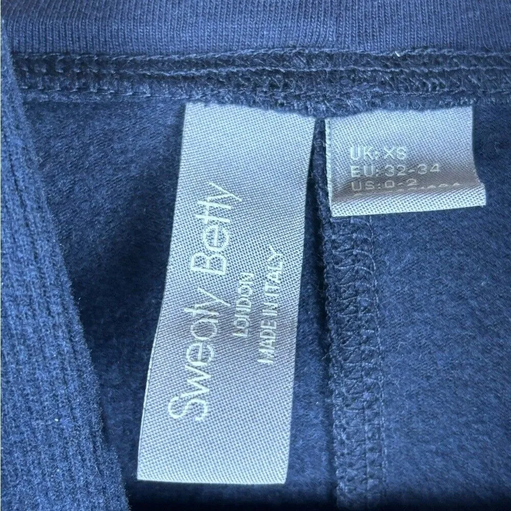 Sweaty Betty Escape the Luxe Navy Blue Hooded Sweatshirt‎ Pullover Hoodie - Image 10