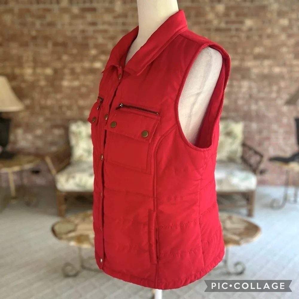 Roz & Ali Puffer Vest Red L - Image 4