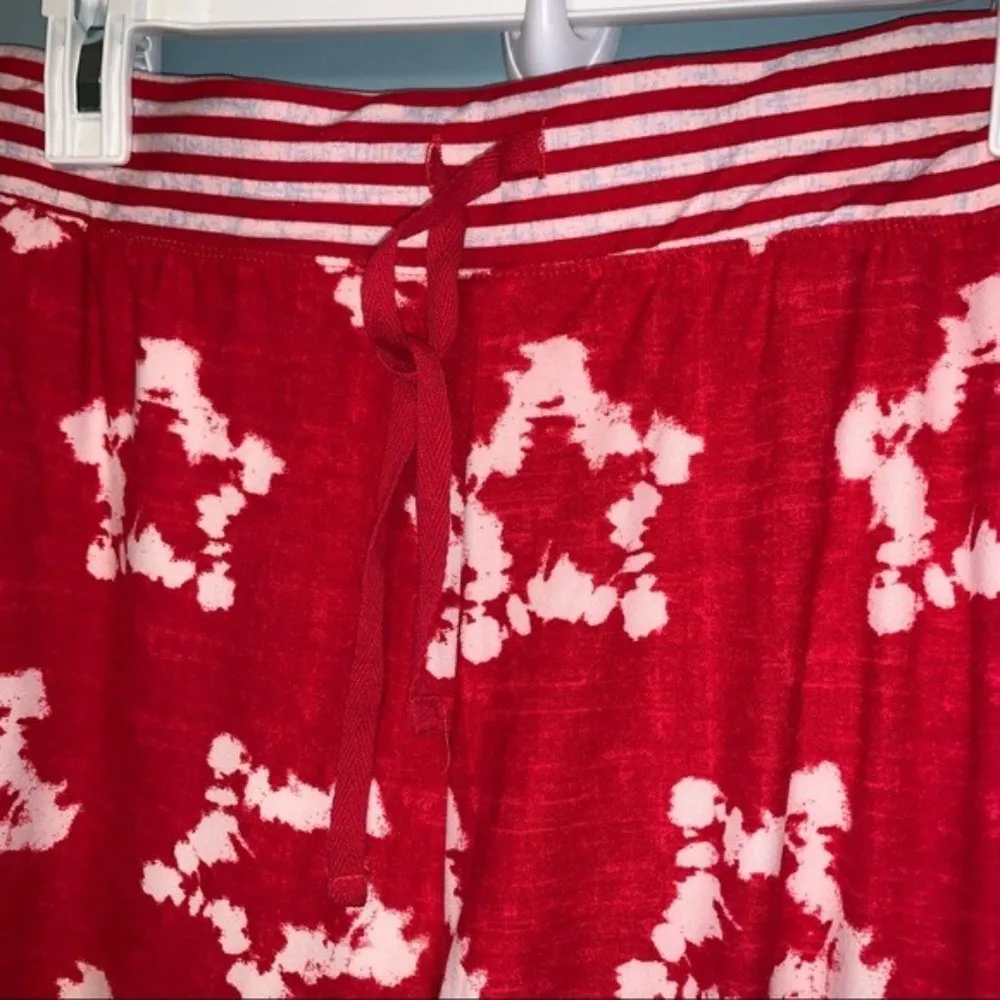 Jaclyn Intimates Red and White Star Sleep Pants Size XL - Image 4