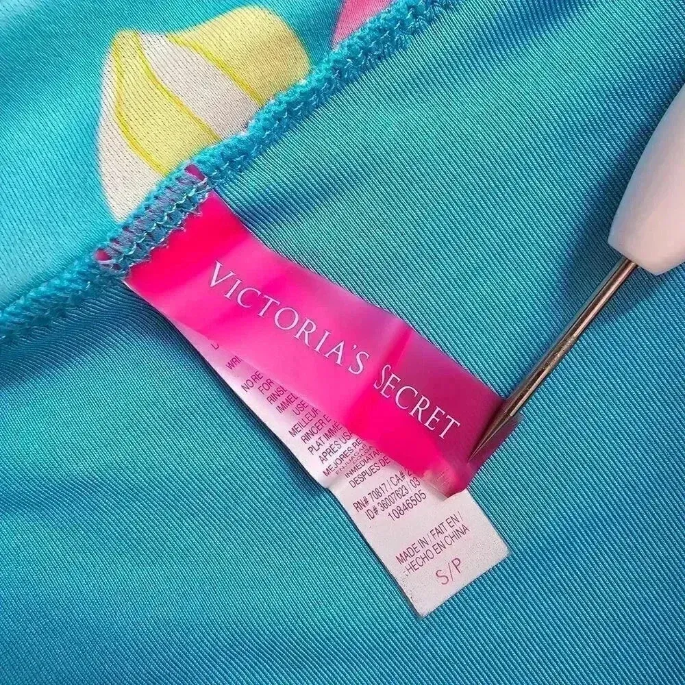 Victoria Secret‎ Side Tie Bikini Bottoms Blue Swimwear Swimsuit Small - Image 3