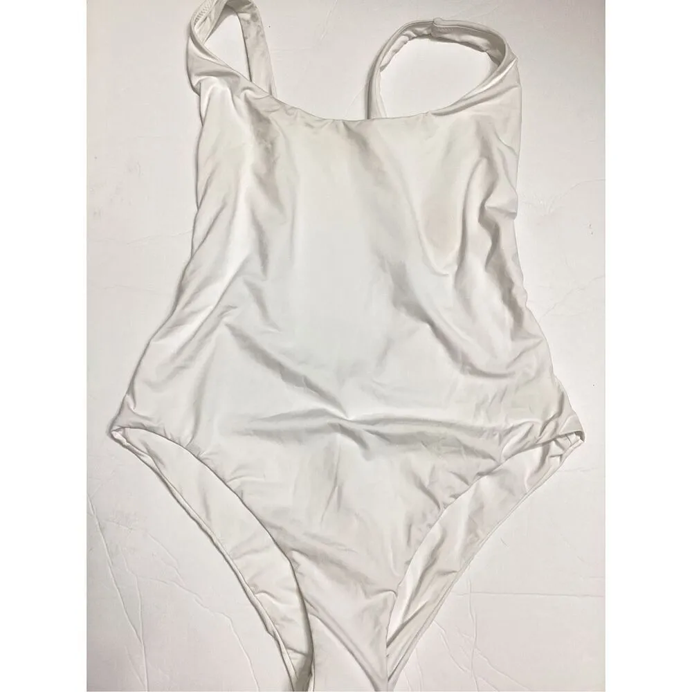 New. Seafolly white scoop neck swimsuit. Size 12. Retails $98 - Image 10