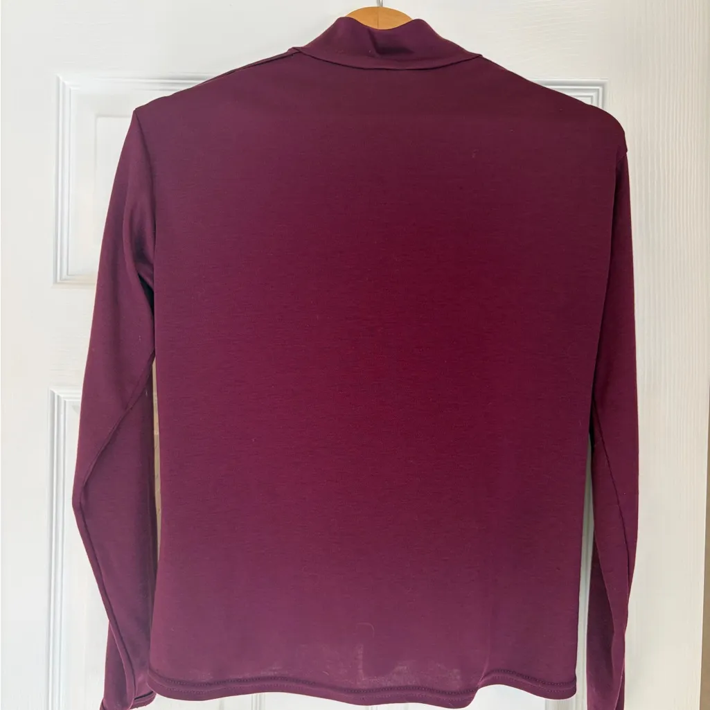 Patagonia Capilene Quarter Zip 1/4 Pullover Size Medium Purple Lightweight V8 - Image 2
