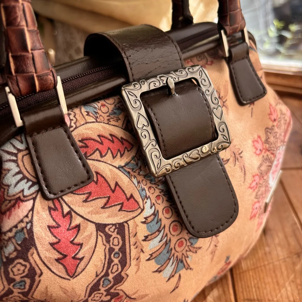 Isabella’s Journey Tan Floral Handbag - Image 2