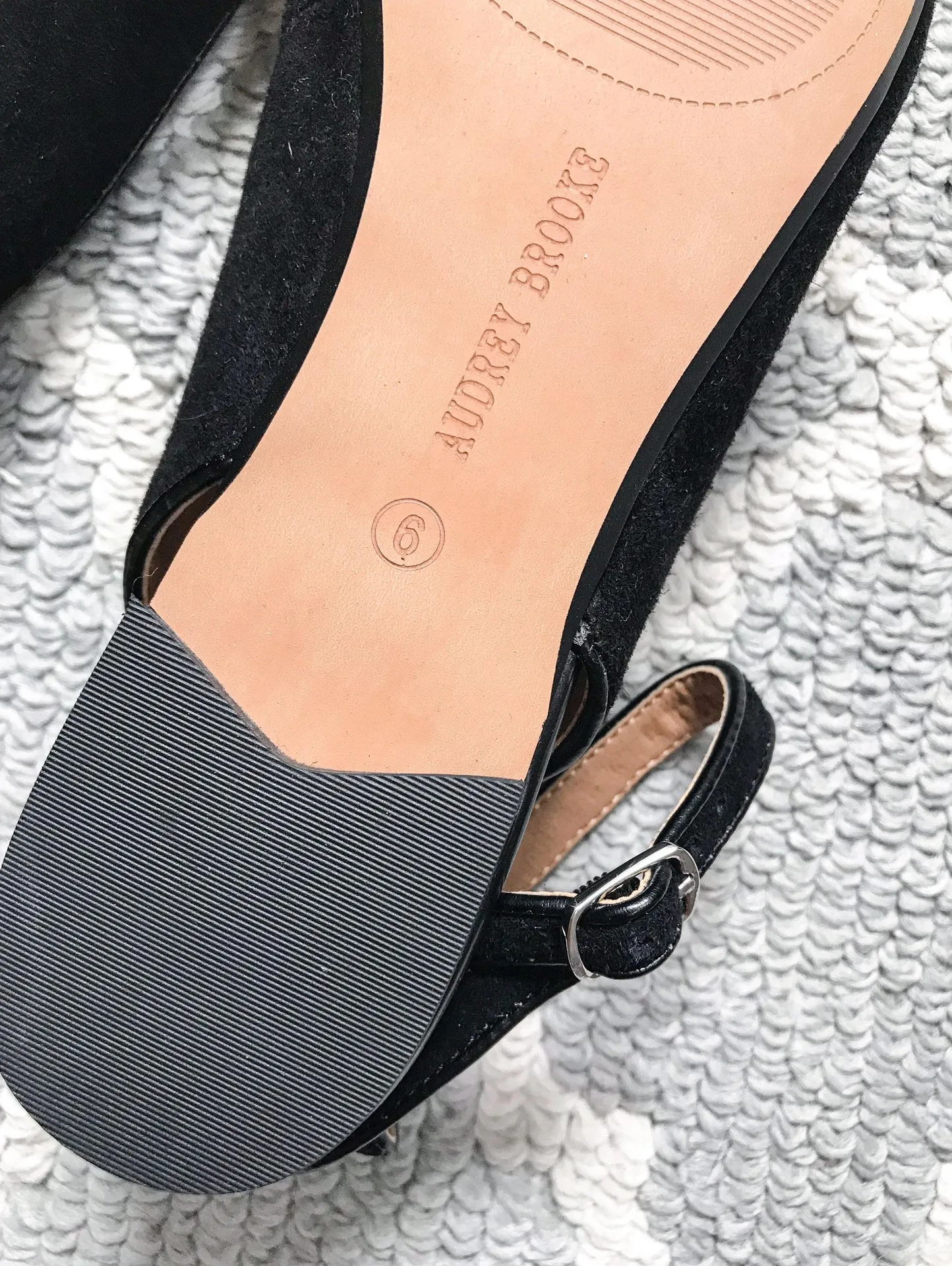 Audrey Brooke Pointed Toe Suede Ankle Strap Ballet Flat - Image 10