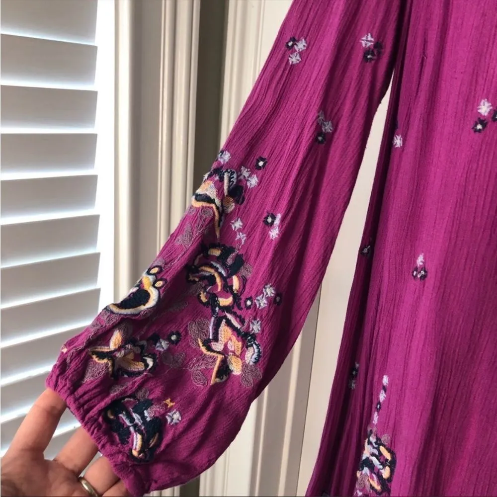 Free people Oxford embroidered mini dress xs - Image 10