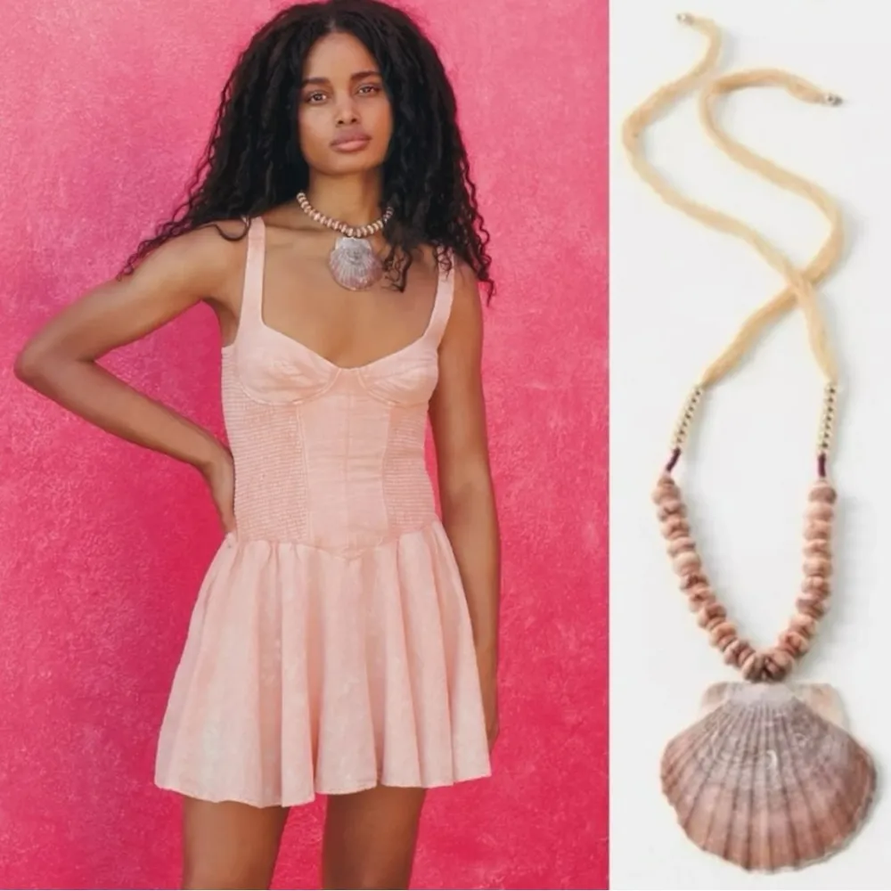 Free People Love Letter To The Sea Necklace NWT Bohemian Beach Adjustable Shell - Image 13