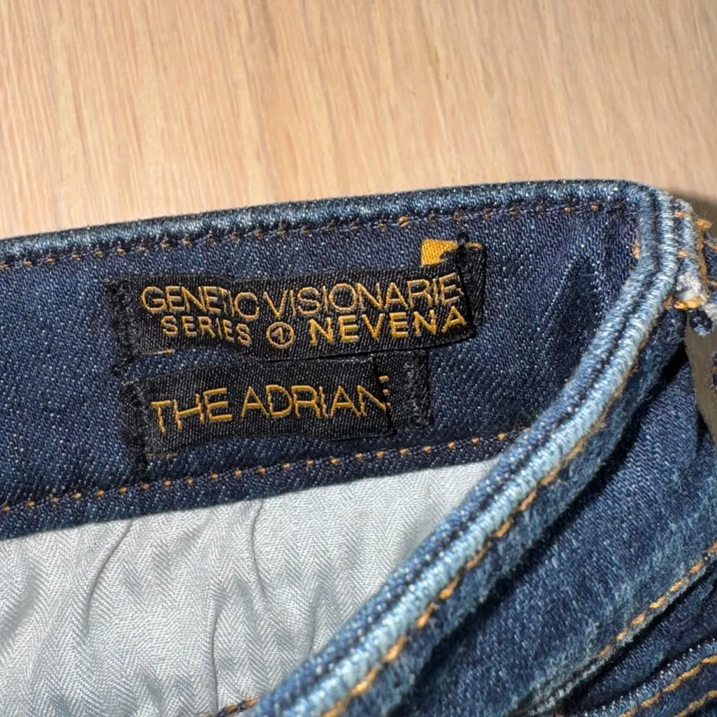 Genetic Denim The Adriane Mid-Rise Quilted Bell Jeans Dark Seafoam Size 24 NWT - Image 7