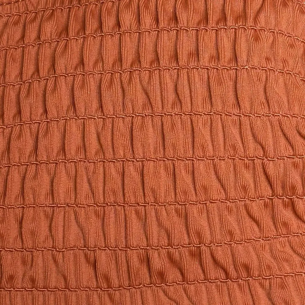 Xhilaration Women's Juniors Rust Smocked Bralette Bikini Top Size XS (00) New! - Image 3