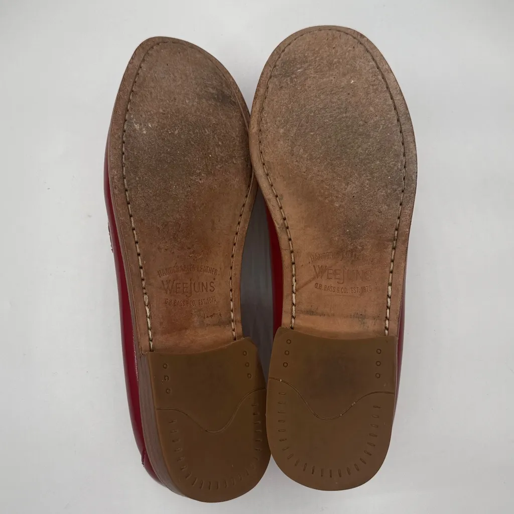 G.H.Bass & Co. WeeJuns Red Loafers Slip - Image 10