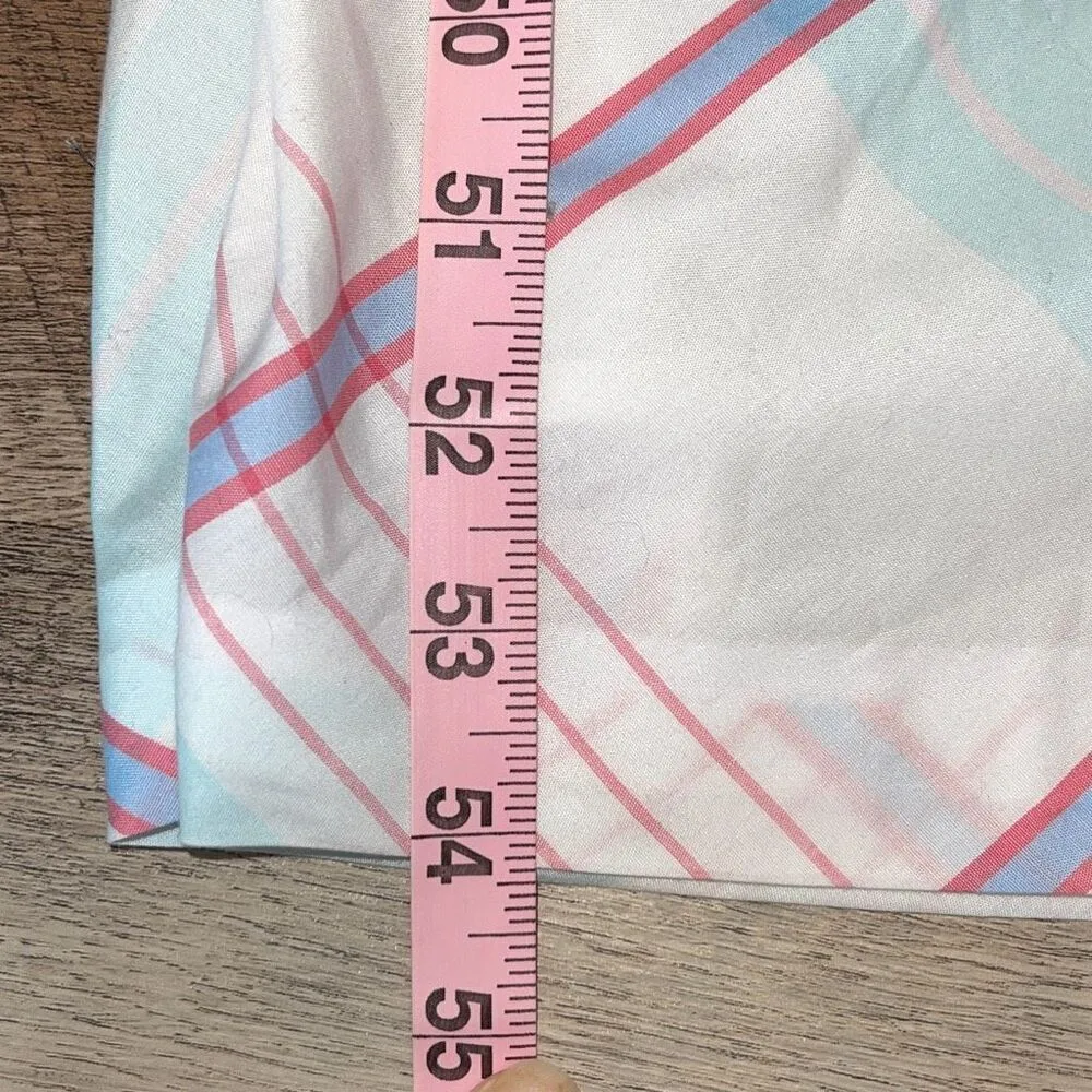 Petit Peony Kate Caftan Women's Plaid Collared Sleeveless Dress Multicolor Large Pink - Image 12