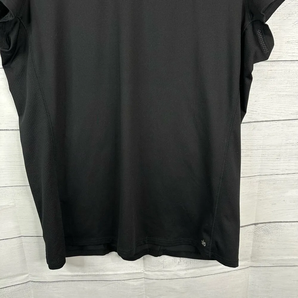 Alo Yoga Cryc Womens XL Cool Fit Short Sleeve Crewneck Shirt Black Workout - Image 4
