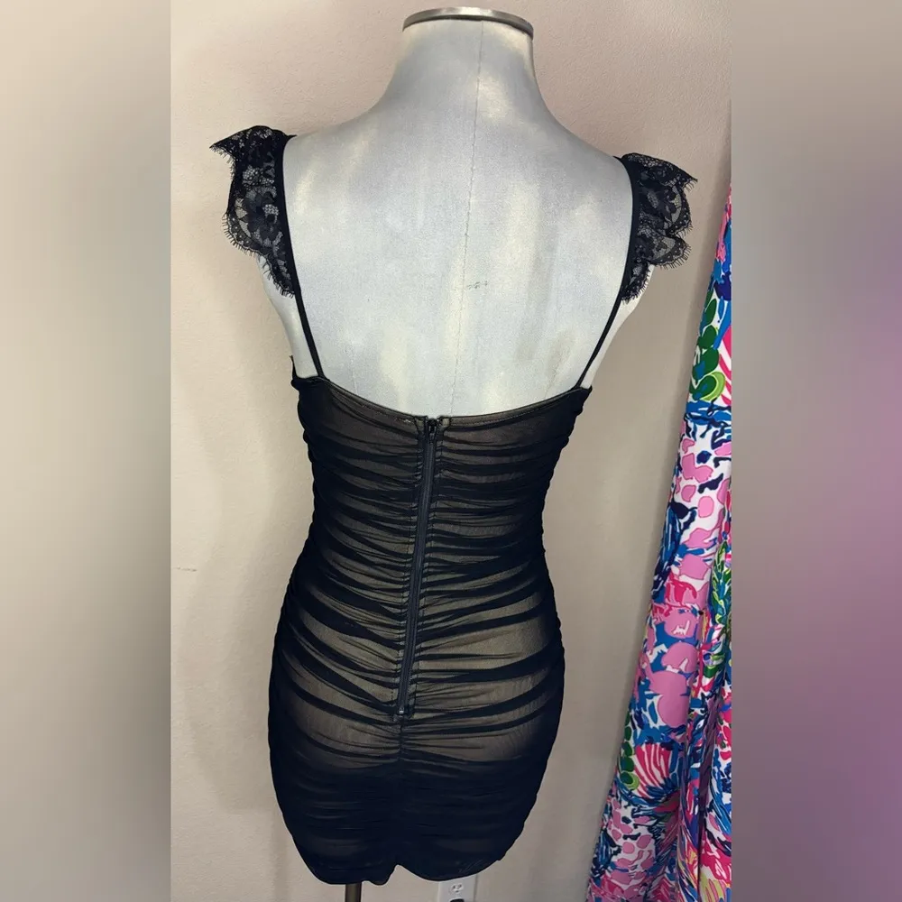 Privy  Privately Privileged Mesh Overlay Bodycon Dress - Image 9