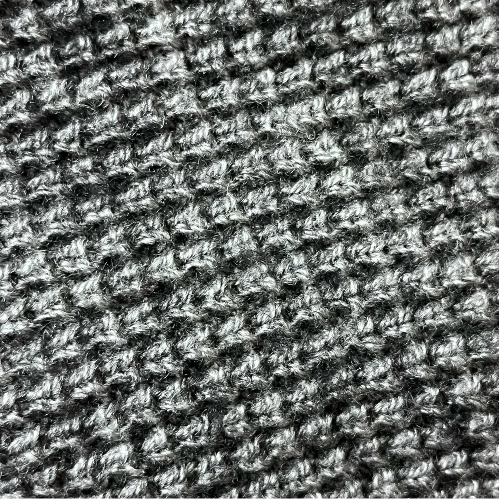 Michael Kors Gray Wool Cardigan Womens Crochet Chunky Granola Girl Soft Prep XS - Image 10