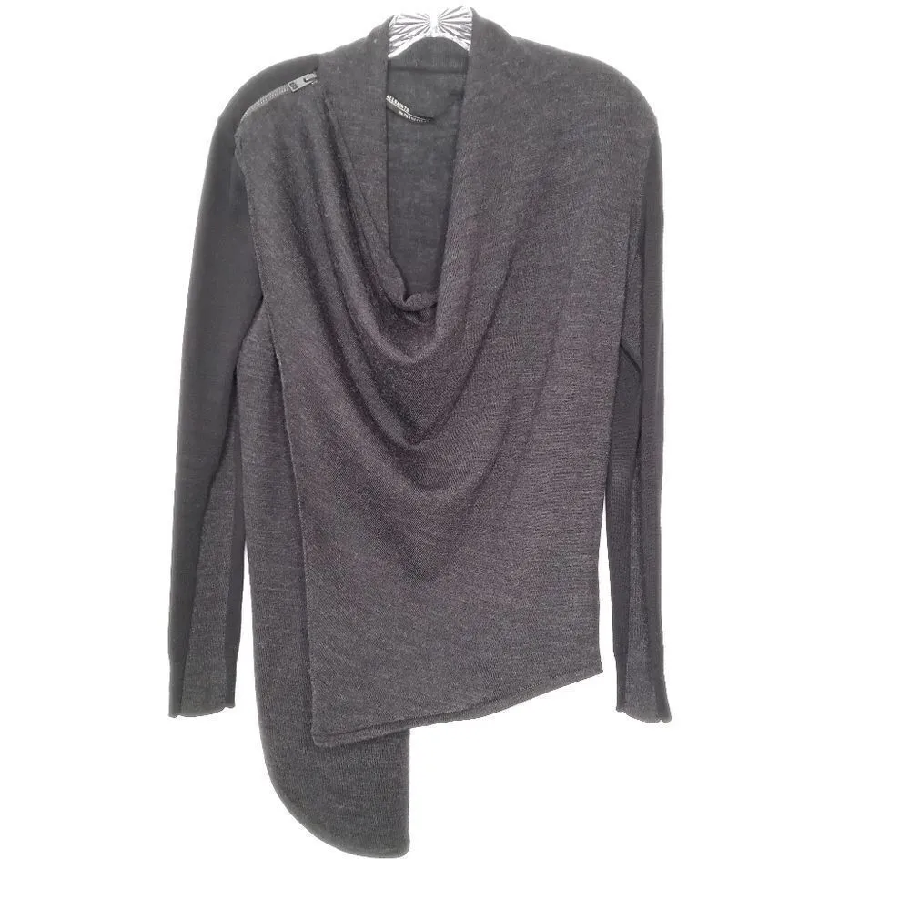 all saints black darina wrap cardigans size 2 - Image 3