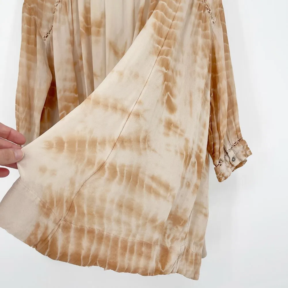 Free People 70s Boho Tie Dye Me Down Top Tunic Blouse Medium - Image 10