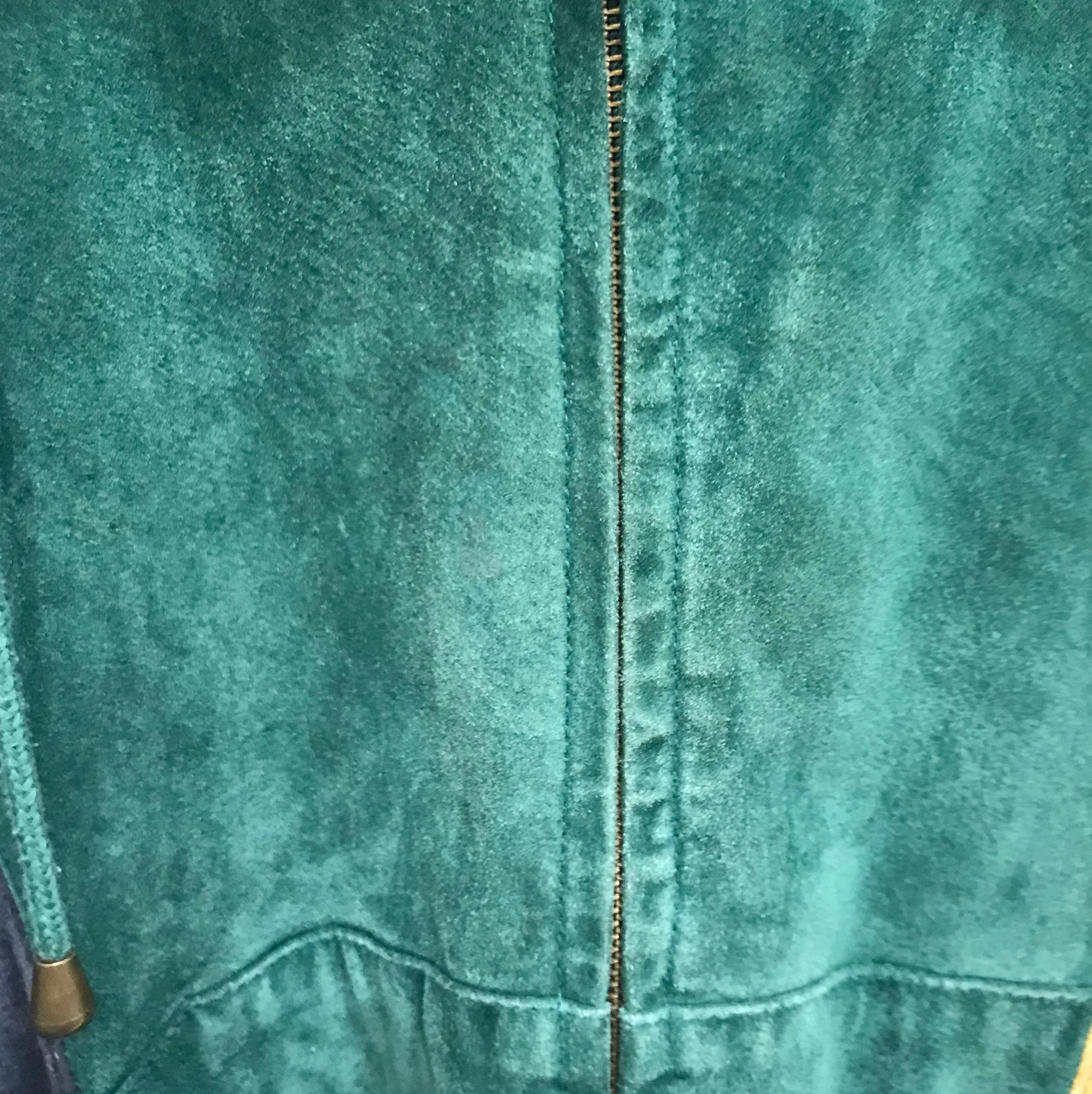 Marsh Landing Vintage Leather Colorblock Bomber Jacket - Image 7