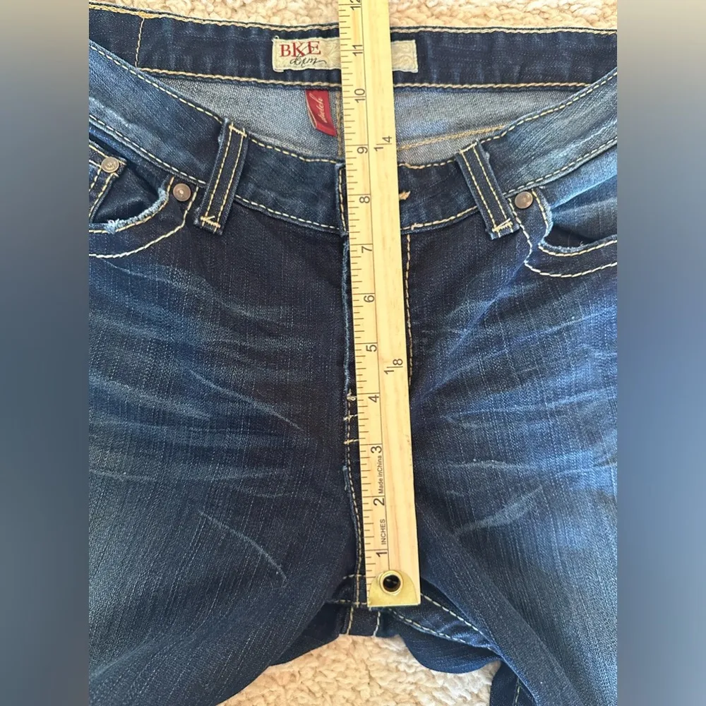 BKE Kate Jeans 31x29.5 Denim Blue Stretch Embroidered Country Western Bootcut - Image 7