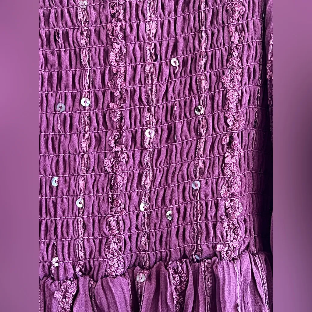 Altar'd State Isabella mini dress in a deep purple In Size XS - Image 8