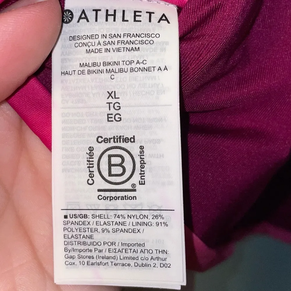 Athleta Malibu Bikini Top A-C Cup Size XL - Image 6