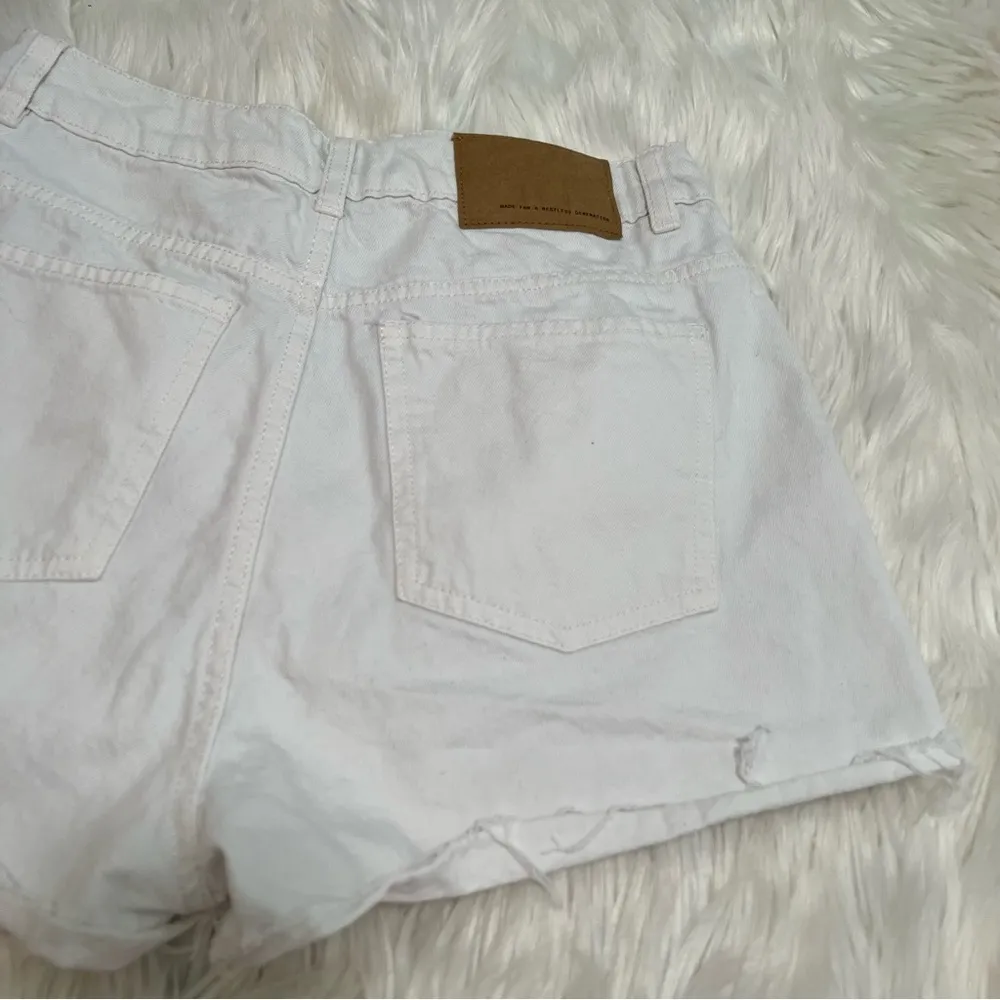 Factorie Cut Off Denim Shorts White Size undefined - Image 7