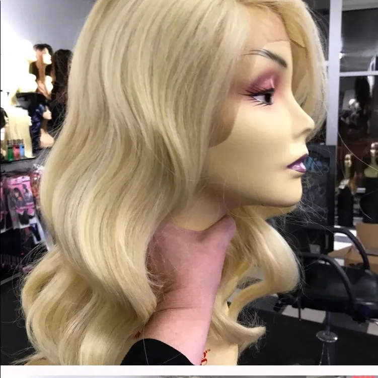 Wig Deep Wave Platinum Blonde Swisslace Fullcap - Image 2