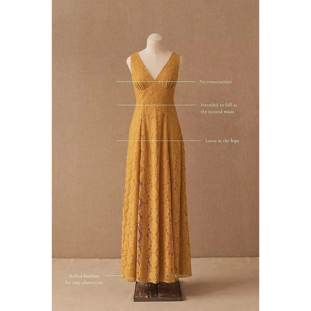 Anthropologie BHLDN Fame & Partners Dona Lace Maxi Dress Size 4 - Image 5