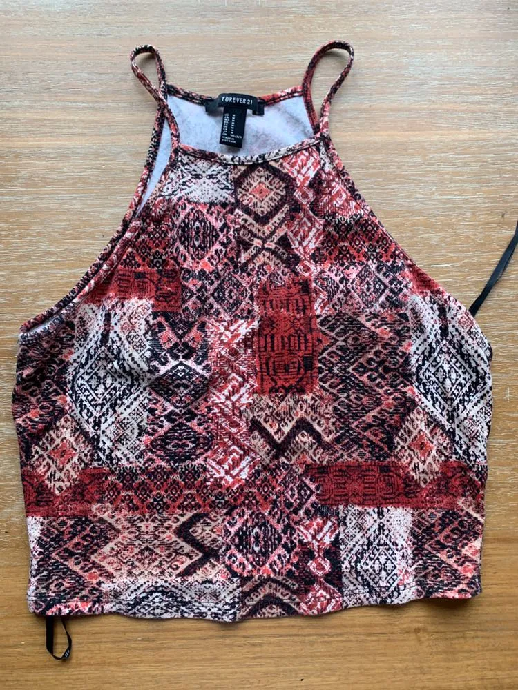 Forever 21 Patterned Crop Top  - Image 2