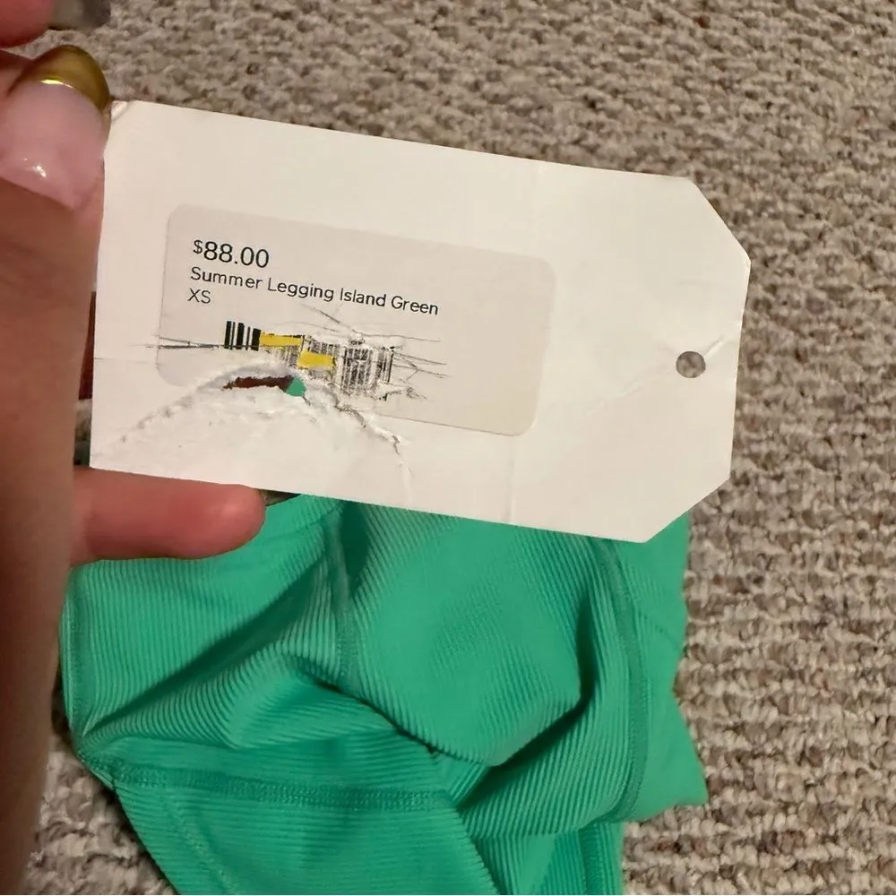 NWT Beach Riot Sport Island Green Summer Pocket 7/8 Legging- Size XS - Image 5