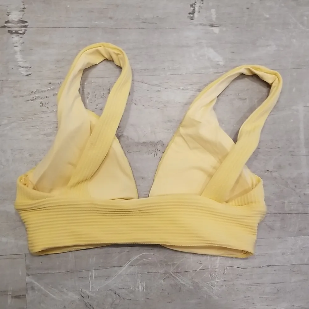 💕L*SPACE💕 Eco Chic Repreve Fisher Bikini Top ~ Ribbed Golden Hour Small S NWT - Image 7