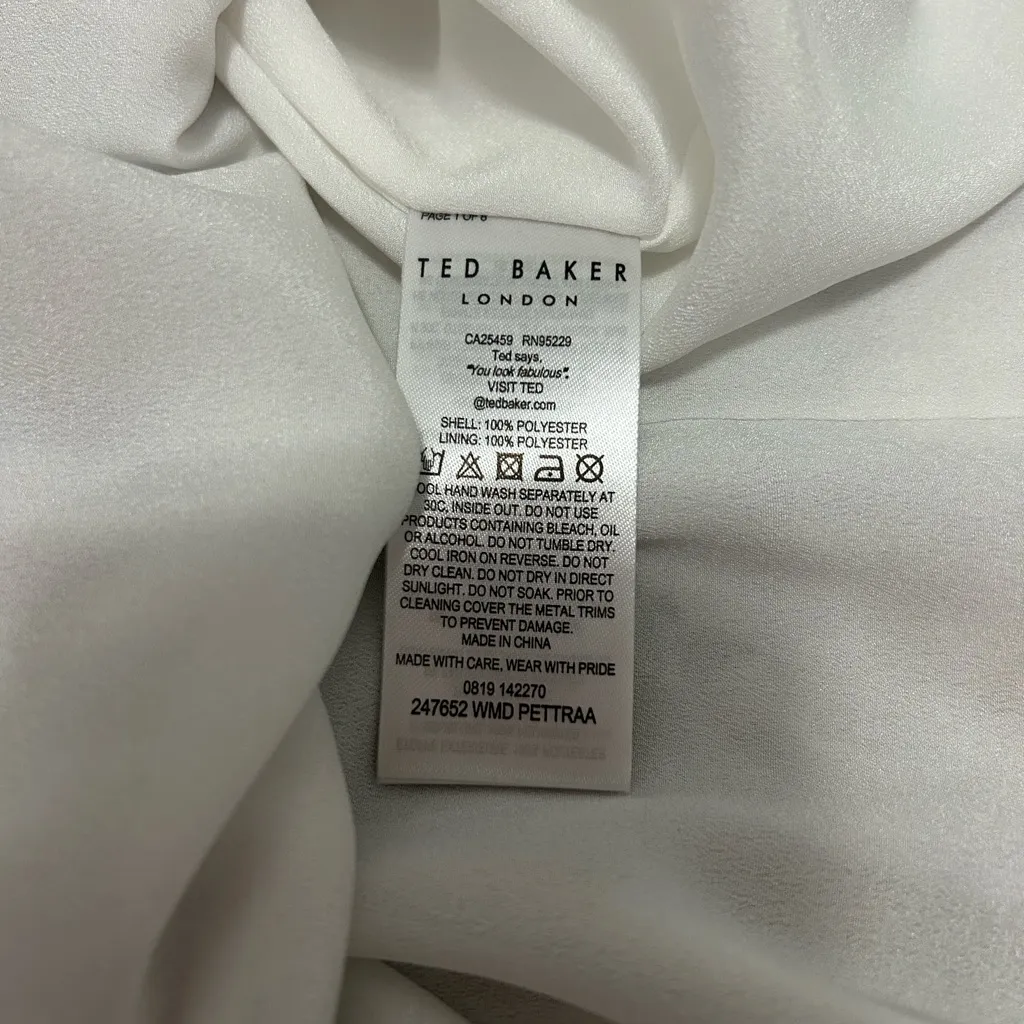 Ted Baker London Vanilla Pettraa Pleated Hi Low Midi Dress - Image 11