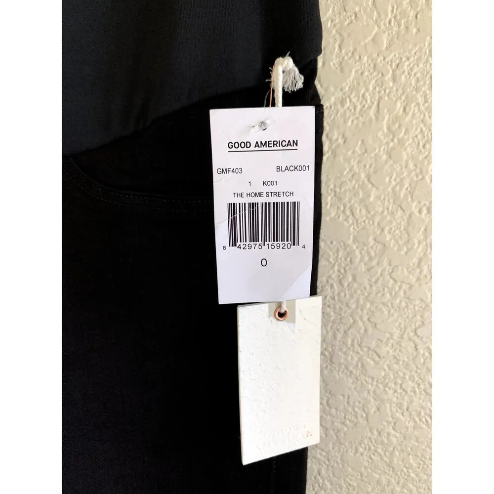 Good American The Home Stretch Maternity Skinny Jeans Black 0 NWT - Image 5