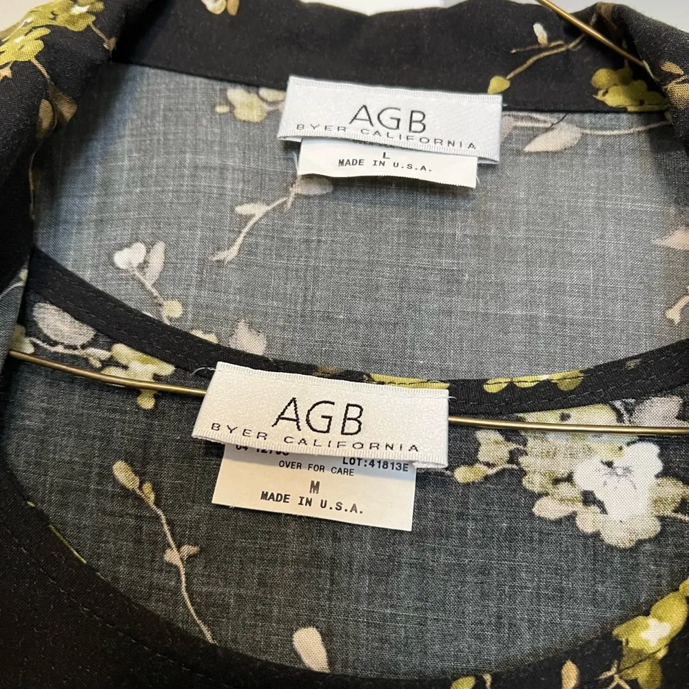 AGB Black and Yellow Floral Maxi Dress Set Size M - Image 4